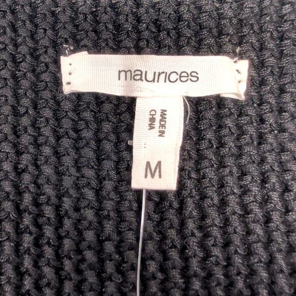 New Faux Fur Vest Crochet Back Black Charcoal Size Medium - Picture 5 of 9